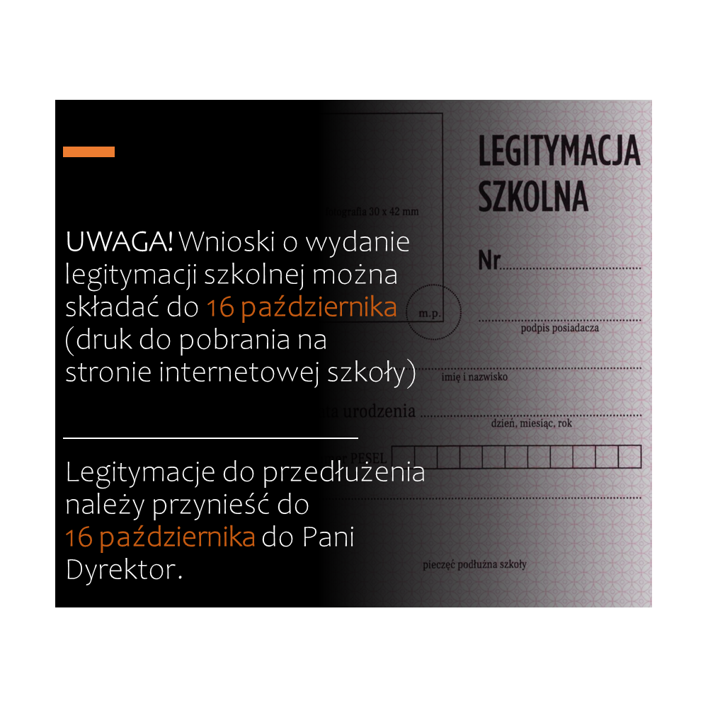 Legitymacja szkolna – informacje
