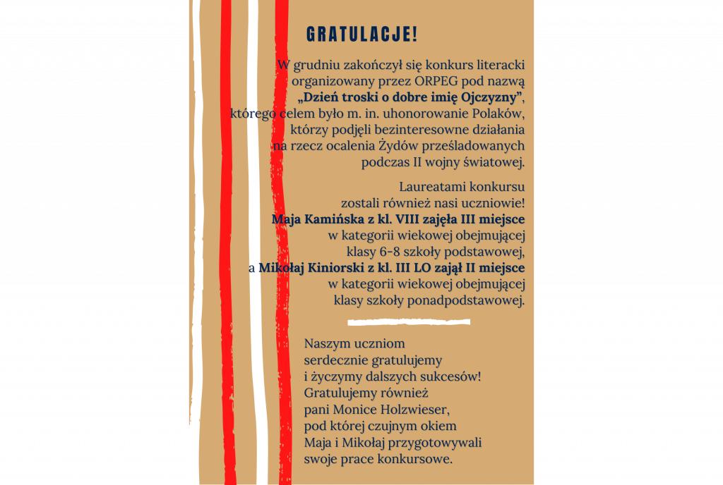 Kolejny sukces naszych uczniów!