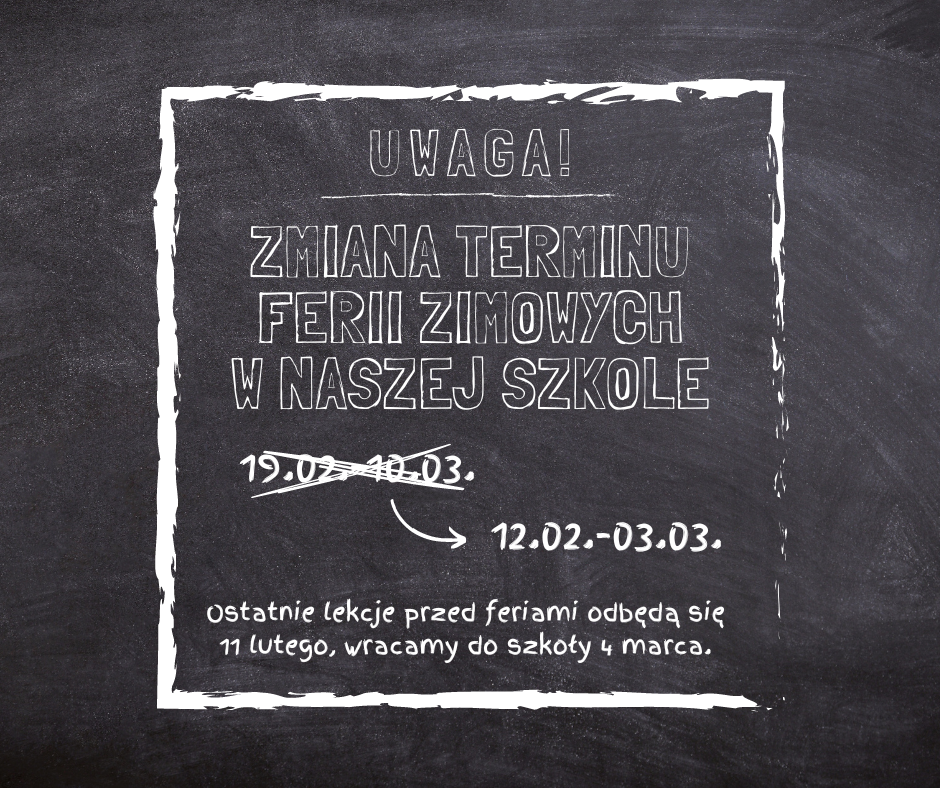 Zmiana terminu ferii zimowych